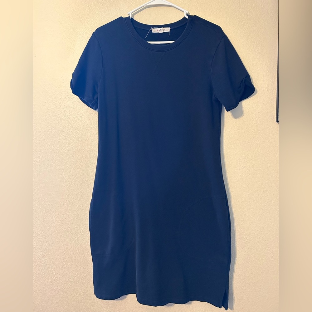 Athleta Black Short Sleeve Athletic Dress